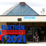 Dearborn Heights City Hall with a Election 2021 graphic